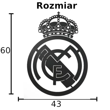 Real Madryt Logo DEKORACJA ŚCIENNA obraz na ścianę